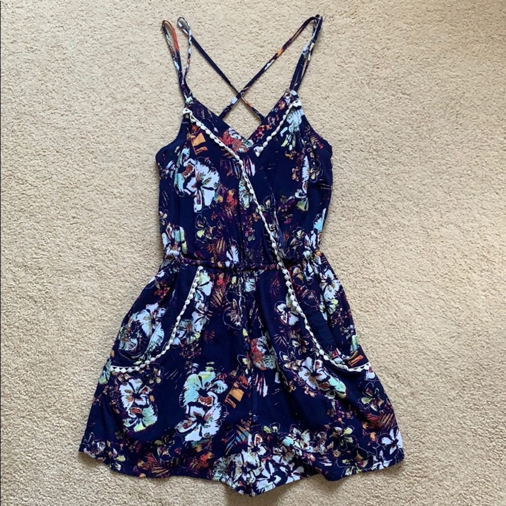 Floral Romper with pockets